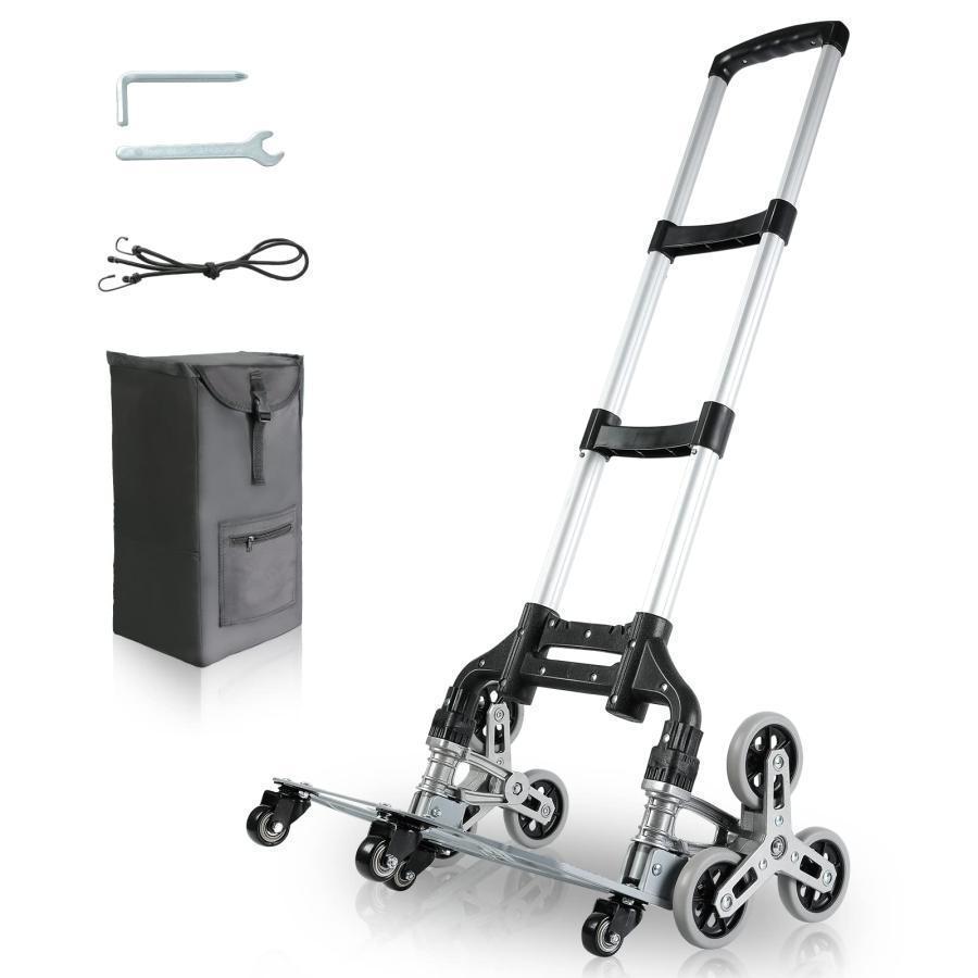 キャリーカート(Stair Climbing Cart)台車 コンパクト折りたたみ式 ハンドトラック3輪キャスター 階段昇降 折畳み 軽量 静音 防水収納|GoldenClover店