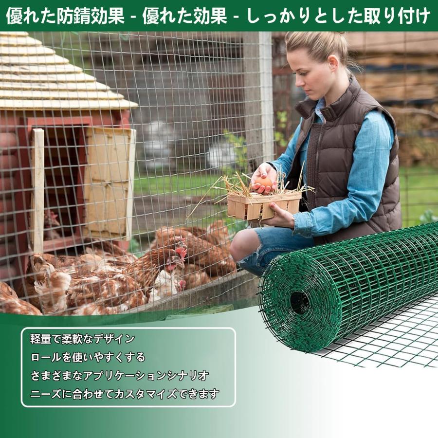 簡単金網フェンス ワイヤーの直径は2mm メッシュの穴のサイズは6cm 防獣フェンス 万能金網 金網 安全柵 アニマルフェンス 防獣金網 防獣