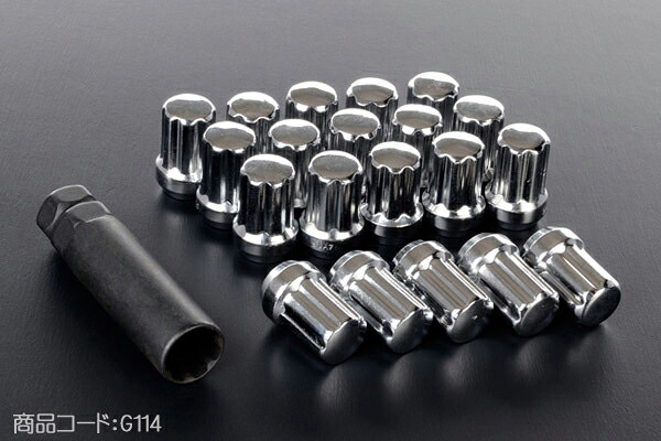 ロックナット ショート M14&times;1.5 20本 【適合車】 アストロ サファリ タホ ランクル など ■ホイールナット ラグナット 袋ナット ロックナット K096｜Global Cruise 7,739円