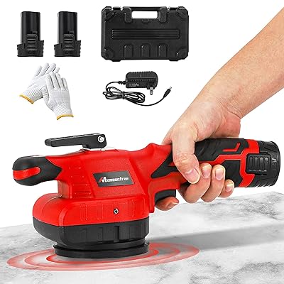 電気タイル張り機 タイル振動工具 振動数12000r/min 吸着量45kg タイル貼り機 吸着直径100mm 使用範囲30-80cm 壁/床タイル タイルビブラート 工法密着張り工法に対応 工事用 日本語説明書付き(赤色)｜グリーンフィールドジャパン