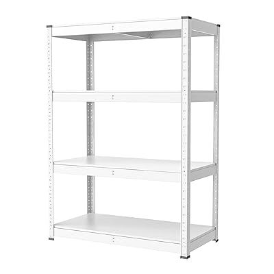 Umimileラック スチールラック 幅80cm 4段 耐荷重120kg/段 メタルラック(幅80×奥行40×高さ114cm, ホワイト)