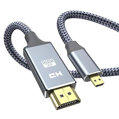 マイクロHDMI - HDMIケーブル Micro HDMI to HDMI 3m (マイクロtypeDオス - type Aオス) 4K 60Hz GoPro7 6 5/Transformer/Yogaなどに対応画像