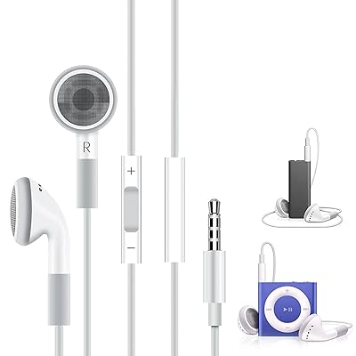 iPod イヤホン 有線 マイク 付き イヤフォン 純正 ipod touch/nano/calssic/shuffle 専用 iPhone 5/6/6s/se iPad 1/2/3 対応 VoiceOver対応 インナーイヤー 型 音量調節 リモコ画像
