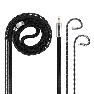 AceOrpheus イヤホンリケーブル 高純度8N単結晶銅OCC MMCX 2.5mm 衝撃吸収ネットデザイン 金メッキプラグ フラグシップ 音質改善 金属製コネクタ 交換用 着脱式 hifiリケーブル 1.2m DIY (2.5mm MMCX)｜グリーンフィールドジャパン