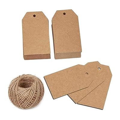 楽天市場】100枚 ギフトクラフト下げ札 無地値札タグ クラフト紙タグ