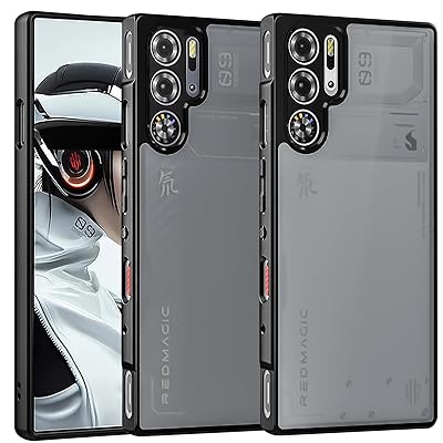 Guizzcg per ZTE Nubia Red Magic 9 Pro / 9 Pro+ / 9S Pro / 9S Pro+ Custodia, Paraurti in TPU + Retro in Acrilico, Qualità Militare Airbag Drop Protection [1 pezzo di