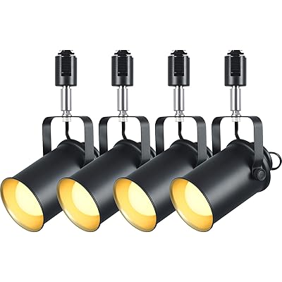 導管線路用 注目の的 4個仕掛ける E26口金 黒 導管線路 LED白熱電球 60W形好いかげんに 白熱電球色 9W 800ルーメン ライティングバー用点火装置物の具 led注目の的 一般受け (黒 + 白熱電球色)