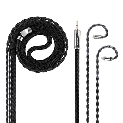 AceOrpheus イヤホンリケーブル 高純度8N単結晶銅OCC 0.78mm 2Pin 2.5mm 衝撃吸収ネットデザイン 金メッキプラグ フラグシップ 音質改善 金属製コネクタ 交換用 着脱式 hifiリケーブル 1.2m DIY (2.5mm｜グリーンフィールドジャパン