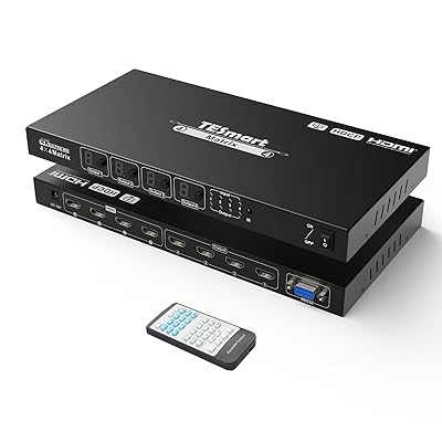 HDMI 行列 4インプット4最終生産物 PAP役立つこと うつり変わり器 HDMI 分かちあう器 4K@30サイクル 4パソコン4見せびらかす用 うつり変わり器 スプリッター マルチビューモード EDID役立つこと シーンプリセット役立つこと 記憶装置役立つこと RS232界面 遠隔操作付き添い人