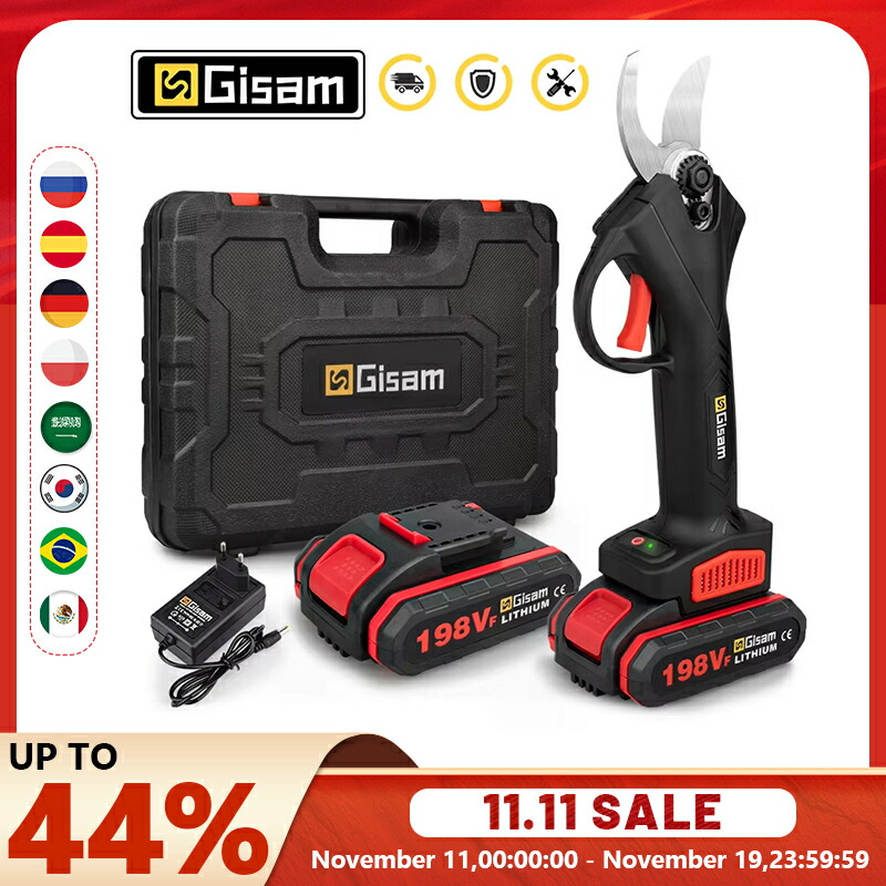Gisam 198VF 30 粍コードレス電動切り下げるばさみ切り下げるばさみ能率的な成り物盆栽切り下げる枝裁断師造園物の具