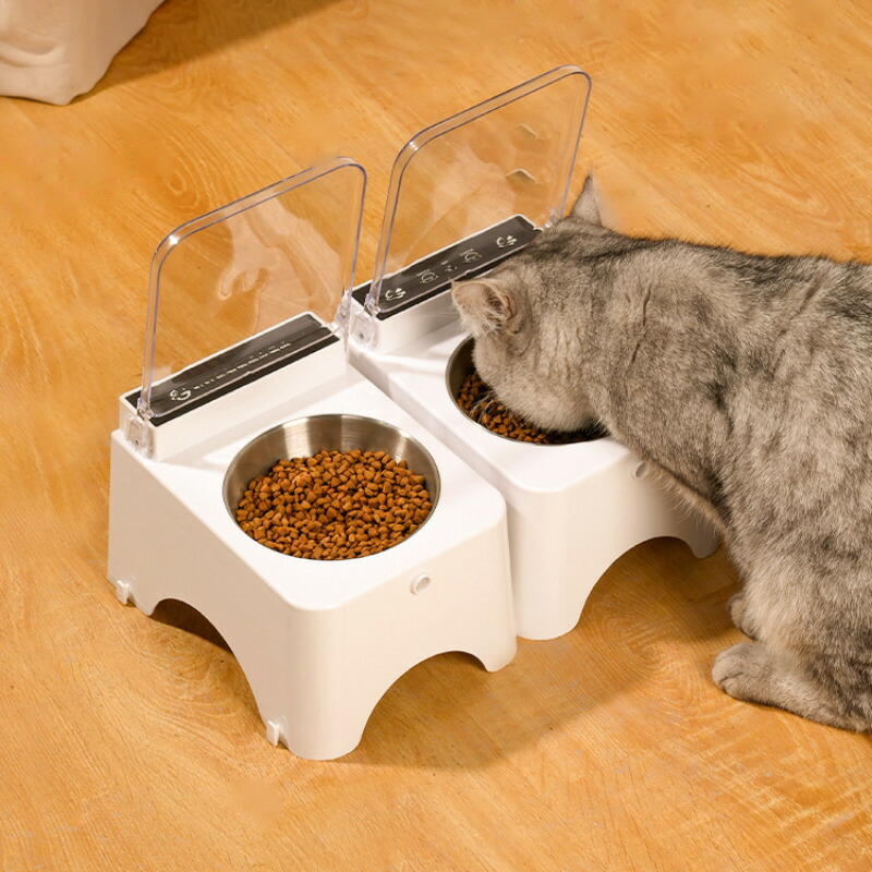 かっこ良い猫ボウルペットフィーダーボウル猫犬フードフィーダー赤外線検出器自動小銃オープ