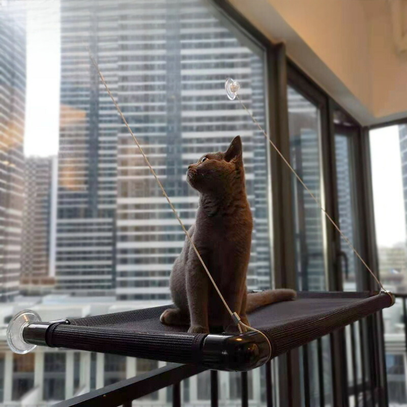 愛玩動物猫ハンガー折りたたみ携帯型吊り猫寝台好いたらしいな猫太陽光線窓枠ベッドヘッ