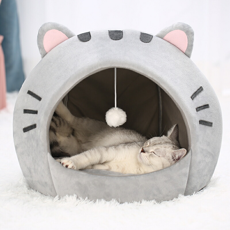 スーパーキャットベッド生あたたかい愛玩動物棲み家子ネコほら穴座布団猫棲み家生あたたかい御休み犬二階建てバス