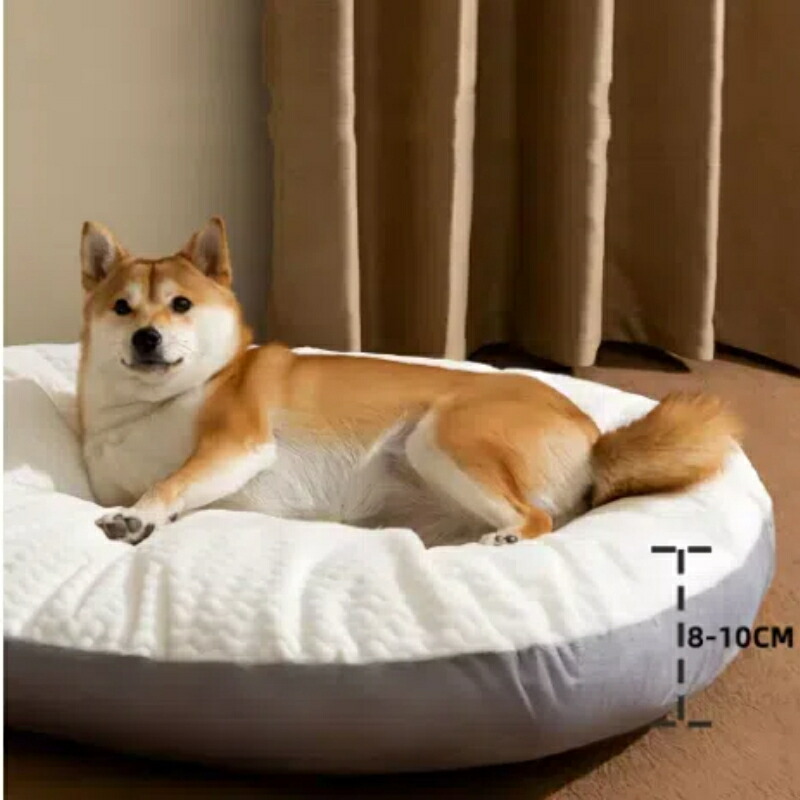 犬用の厚くてパステル色の座布団,取りはずし能力のあるなマットレス,洗える,楕円面形,冬用