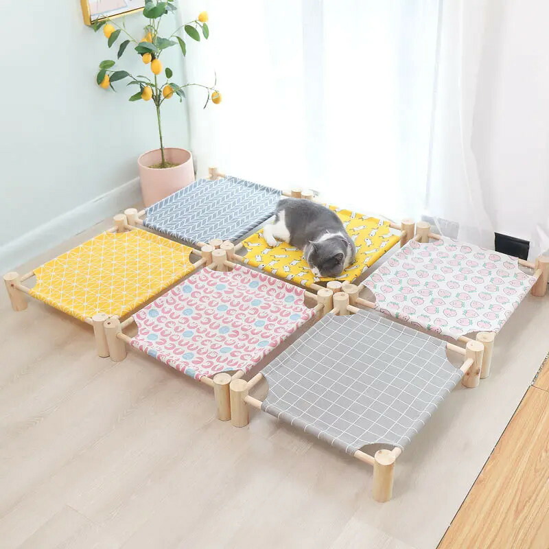 携帯型折りたたみ式愛玩動物臥榻,木製キャンプベッド,取りはらい能力のあるな空調設備ハンモック,53