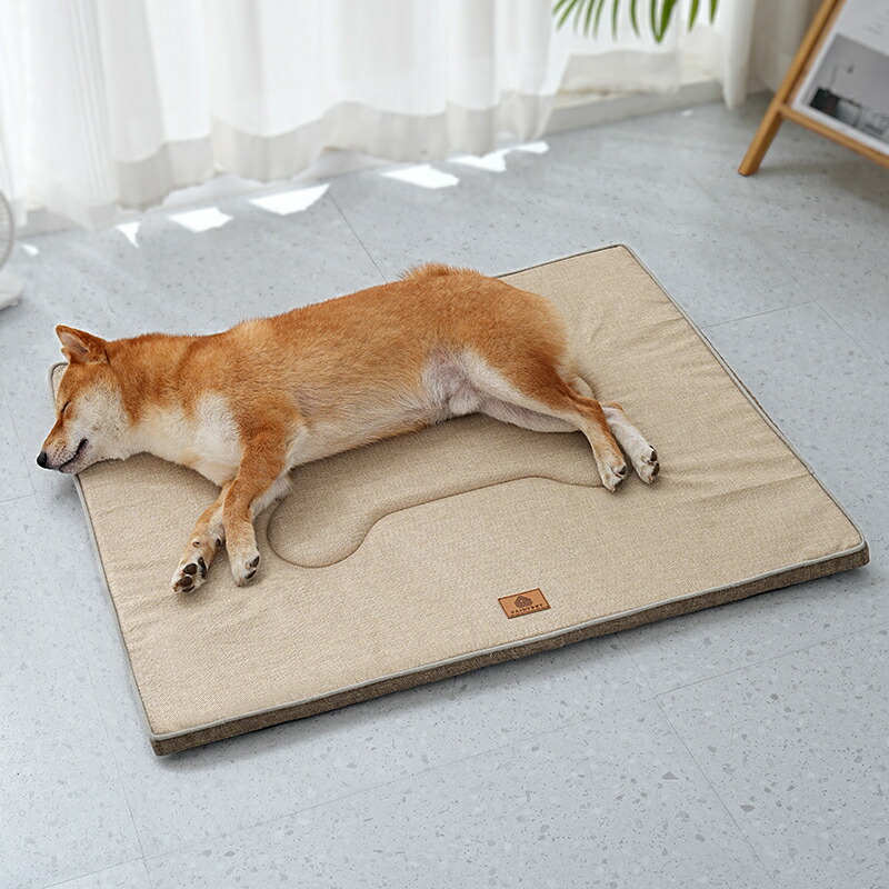 冬用洗える犬用寝台 リヴァーシブル犬用クレートパッド ホンブルグ帽ふわふわペットケネルベッド