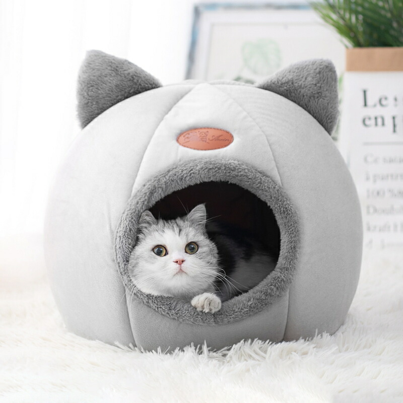 耳あたらしい奥行きのある御休み好いたらしい冬猫寝台 Iittle 引っ敷き提げ篭小型犬掘っ立て小屋生産物愛玩動物天幕居心地の