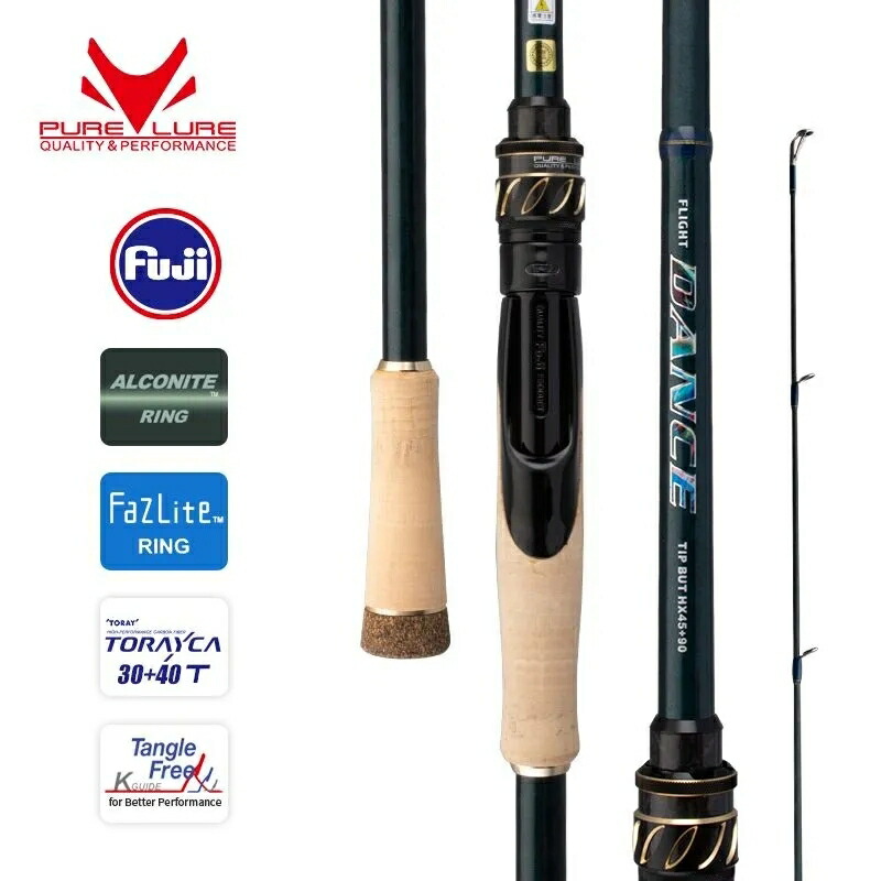 PURELURE 社交ダンス S822H ML H スピニングロッド低音部用高炭素遠投釣竿富士付属物、プラ