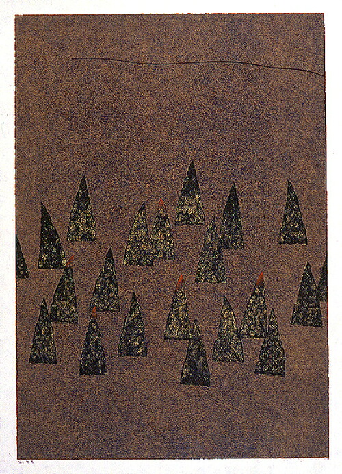 版画/木版画 筆塚稔尚 原景 現代アート 抽象 送料無料