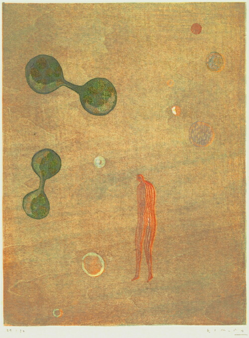版画 木版画 木村繁之 夜の呼び名―6