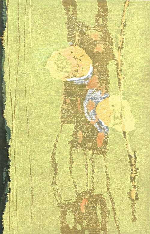 版画/水性木版画 朴再英 ひととき 現代アート 抽象 送料無料