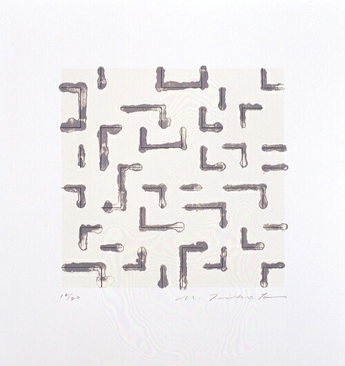 版画/ﾘﾄｸﾞﾗﾌ・ｼﾙｸｽｸﾘｰﾝ 坪田政彦 境・描・彩-A 現代アート 抽象 送料無料｜ギャラリーファインアート
