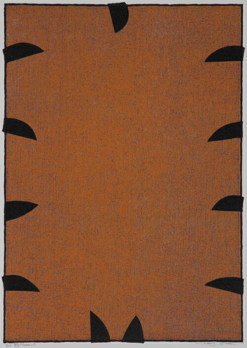 版画/木版画 筆塚稔尚 棘-3 現代アート 抽象 送料無料