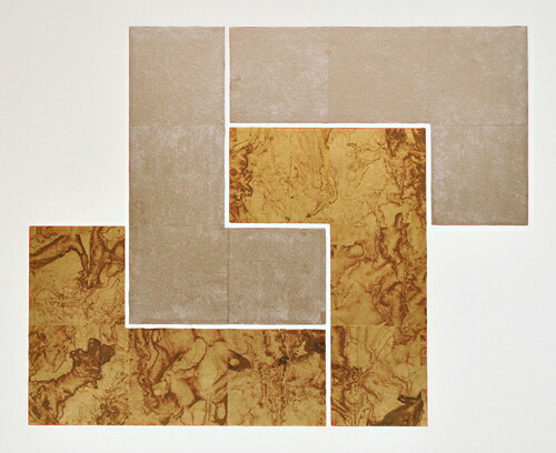 版画/銅版画、虹彩箔、プラチナ箔 中澤愼一 syntax4-9 現代アート 抽象 送料無料｜ギャラリーファインアート