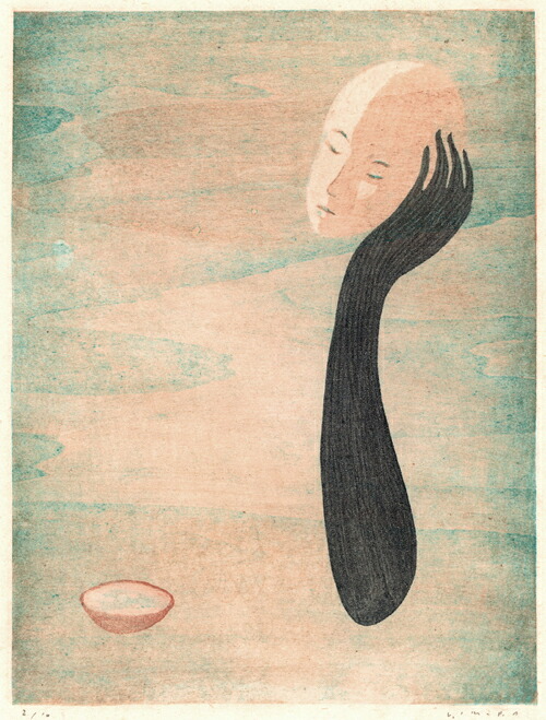 版画/木版画 木村繁之 眠り 現代アート 抽象 送料無料|ギャラリーファインアート
