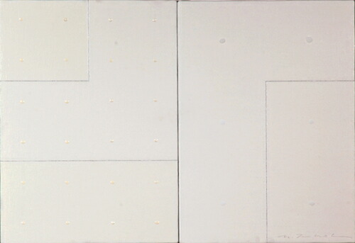 絵画/oil on canvas 坪田政彦 描・点・境-M 絵画　現代アート 抽象 送料無料