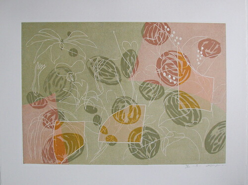 楽天市場】版画/油性木版ｼﾙｸｽｸﾘｰﾝ 白駒一樹 House-1 現代アート 抽象