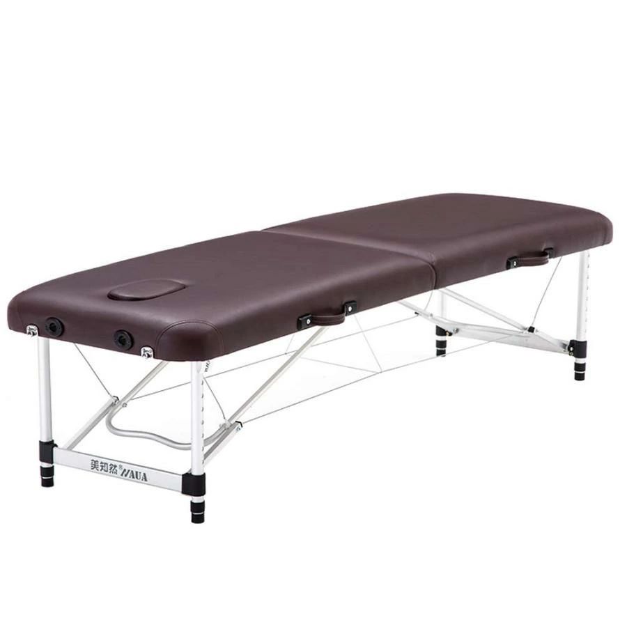折りたたみ マッサージベッド (アルミ?有孔)長さ185×幅70×高さ48?73cm 軽量 ポータブルベッド ベッド ポータブルベッド マッサージ台|G-FRONTIER店