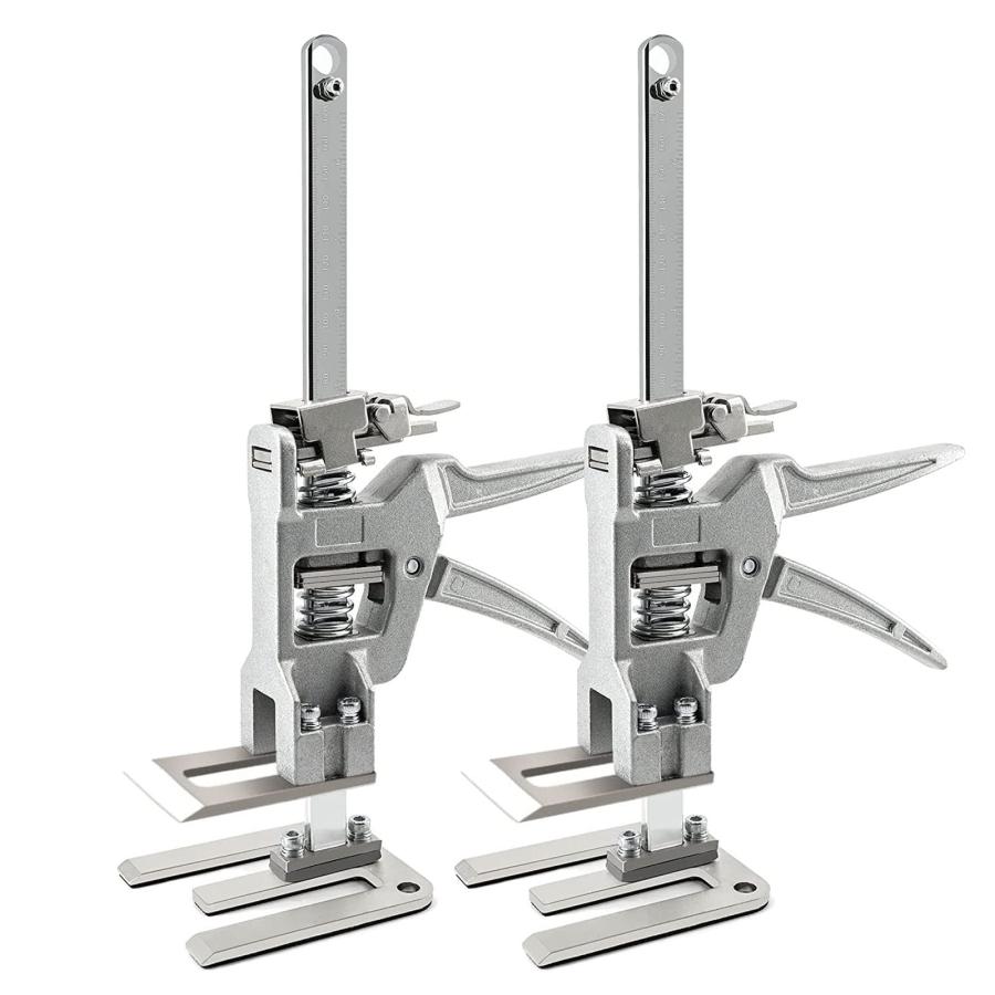 ハンドリフティングツールジャッキ 全金属 2PCS 労力節約アームジャック 最大耐荷重200kg 壁タイル精密ロケーター 修理用 構築ツール 多