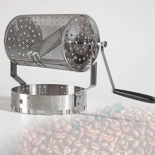 豆焙煎機 豆のベーキングメーカー エスプレッソ焙煎機 ステンレス鋼製コーヒーロースター 家庭用コーヒーベーキング用ハンドル付きコー｜G-FRONTIER店