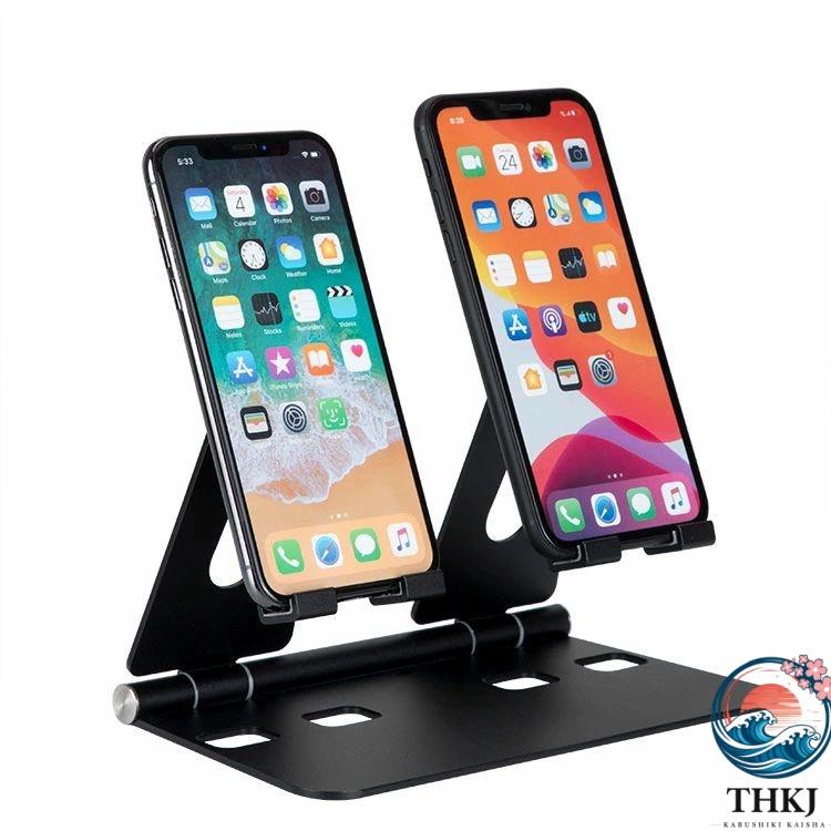 経口避妊薬照明ランプ 折りたたみ 角度合わせる能力のある スマホスタンド 卓上 THKJ スマホホルダー 2 台置き 軽銀製 申し受ける照明ランプ ipad Pro 11 9