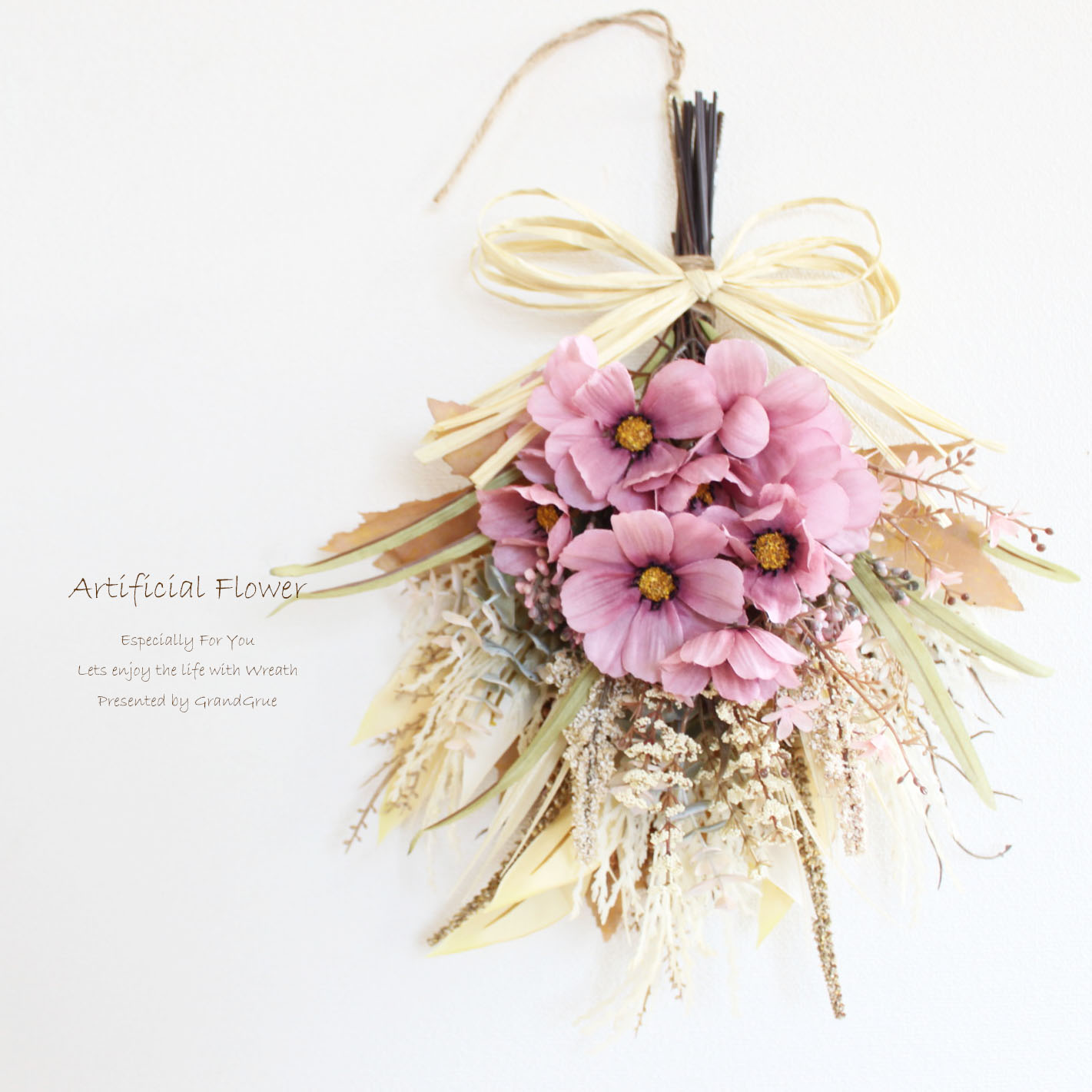 楽天市場】ボタニカルグレース ドライフラワー スワッグリース