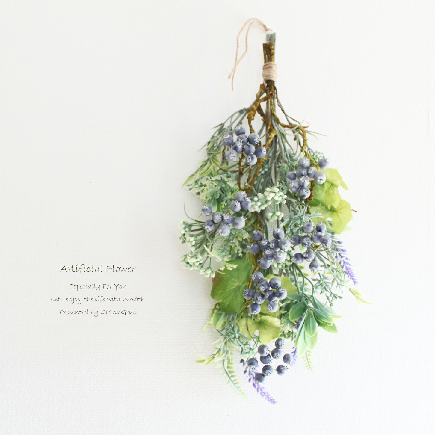 楽天市場】ミモザ ラベンダー ユーカリ リース ミニスワッグ