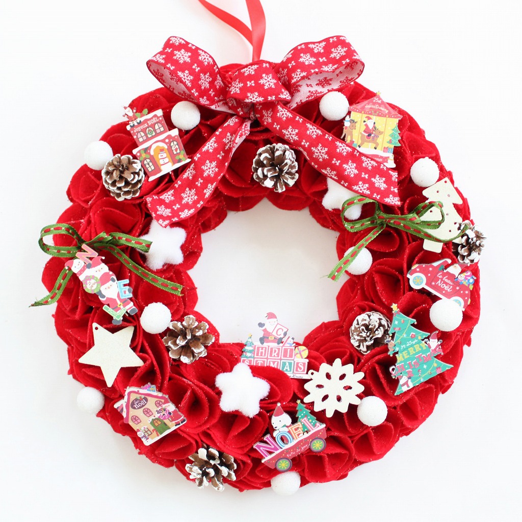 楽天市場】フェルトツリー フェルト リース ハンドメイド クリスマス X