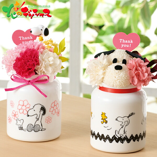 母の日 PEANUTS お花スヌーピーZigzag Thank you(プリザーブドフラワー) M-SN5834 2026 母の日ギフト ギフト 贈り物 お祝い プレゼント 花 ブリザードフラワー スヌーピー 感謝 感謝の気持ち 母の日メッセージカード 喜ばれる 遅れてごめんね お取り寄せ