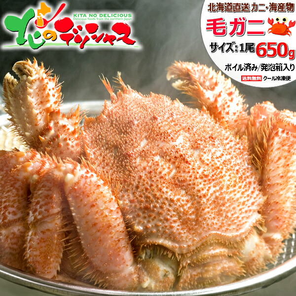 父の日 北海道 カニ 北海道産 毛ガニ (姿/約650g以上/ボイル済み/冷凍便) <BR><BR>2024 新物 北海道 海鮮 ボイル けがに 毛がに 毛蟹 1尾 2尾 3尾 4尾 お中元 ギフト 贈り物 贈答 お祝い お礼 お返し 内祝い プレゼント のし ご家庭用 グルメ お取り寄せ