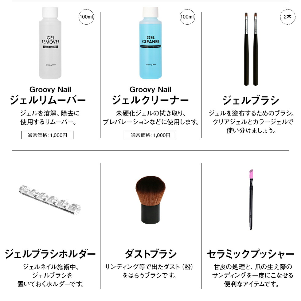 期間限定お試し価格 ジェルネイルキット Ledジェル ライトなし あすつく 送料無料 ネコポス不可 Nouv 国産カラージェル6色 ネイルアート用品64種付ノーヴプロジェルネイルリピーターキット ジェルもパーツも消耗品もまとめて買い足しキット 国産カラー
