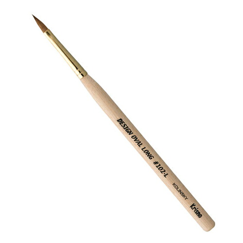 Krisnoクリスノ 天然毛 デザイン･ロングオーバル L 102 【ネコポス対応】 ネイル用品の専門店