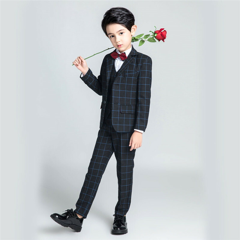 子供 スーツ フォーマルスーツ ピアノ 発表会 結婚式 お受験 ジュニアスーツ 春 夏 秋 冬黒 5点セット 男の子 チェック ジュニアスーツ|キッズ衣装 通販Gパーク