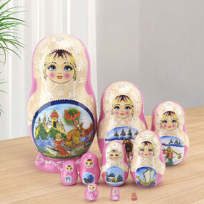 ロシア 民芸品 北欧 ヴィンテージ 木製 北欧雑貨 雑貨 絵皿 インテリア Kupittaan Savi工房・Okki Laineデザインの木製人形・ドール