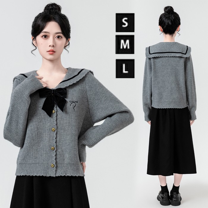 楽天市場】トップス 襟付き ニット ニットセーター セーター セーラー