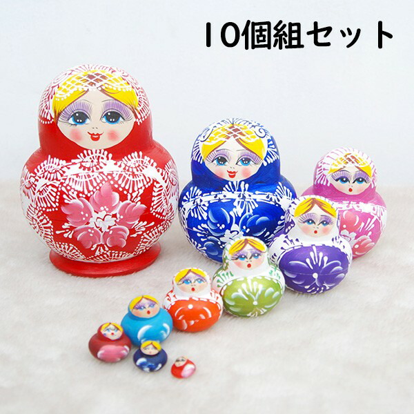 　木製　マトリョーシカ 15個セット　美品 Amazon.co.jp: マトリョーシカ15の大きなかさばるハートのセット