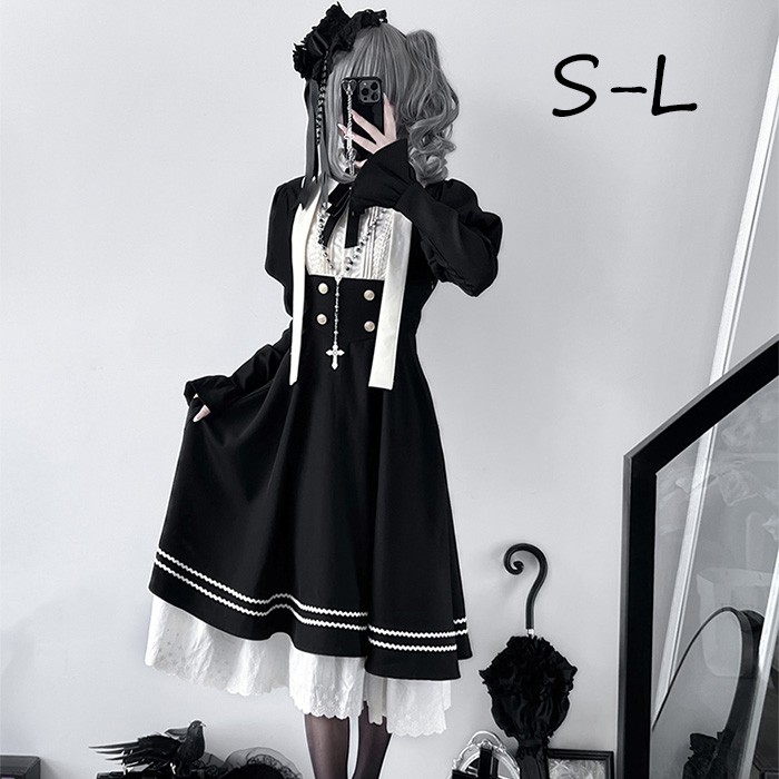 楽天市場】ロリータ コスチューム ハロウィン ワンピース レトロ風