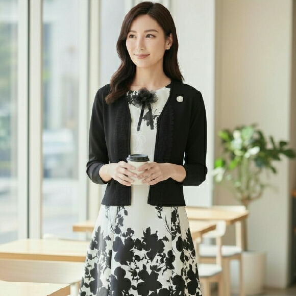 楽天市場】スーパービューティー カーディガン 前立て レースフリル