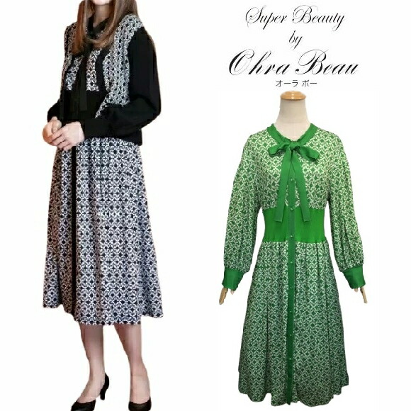 楽天市場】スーパービューティー ワンピース 胸元花モチーフ サイド