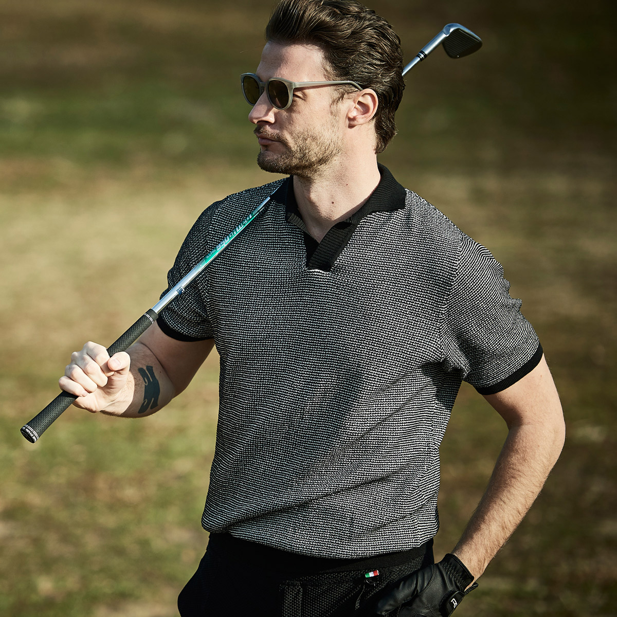 ポロシャツ メンズ 編み 織り柄 ゴルフ御召 父上の昼 頂戴物 お洒落 朱炎ニット 木綿 隊長 涼やか 典麗 薄墨 紺 G Stage ジーパフォーマンス Cannes Encheres Com